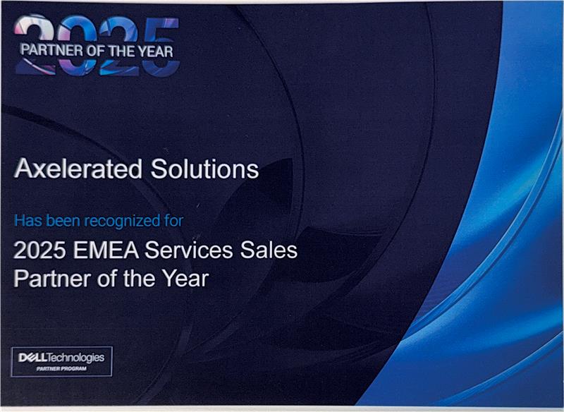 Axelerated Solutions Wins "2025 EMEA Services Sales Partner of the Year" Award from Dell Technologies